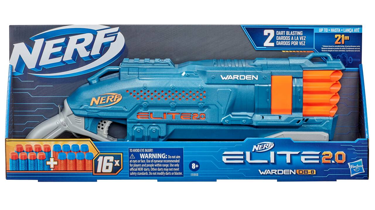 NERF ELITE 2.0 WARDEN DB-8 ΜΕ 16 ΒΕΛΑΚΙΑ 1 1 13