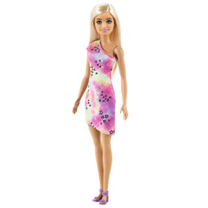 Barbie Λουλουδάτα Φορέματα – Ξανθιά Κούκλα Με Πολύχρωμο Φόρεμα