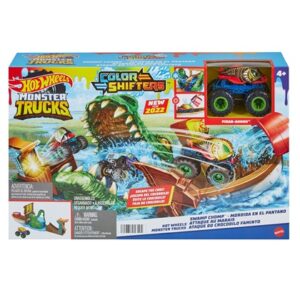 Hot Wheels Σετ Παιχνιδιού Χρωμοκεραυνών Με Κροκόδειλο
