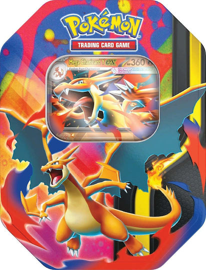 Κάρτες Pokemon TCG Mega Charizard Ex Tin Σε 2 Σχέδια 1 pokemon tin mega charizard