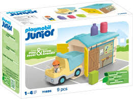 Playmobil JUNIOR:Ανατρεπόμενο Φορτηγό με εργάτη