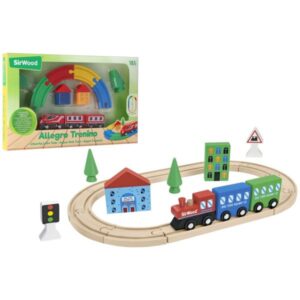 Ξύλινο τρενάκι με διαδρομή Sirwood allegro trenino